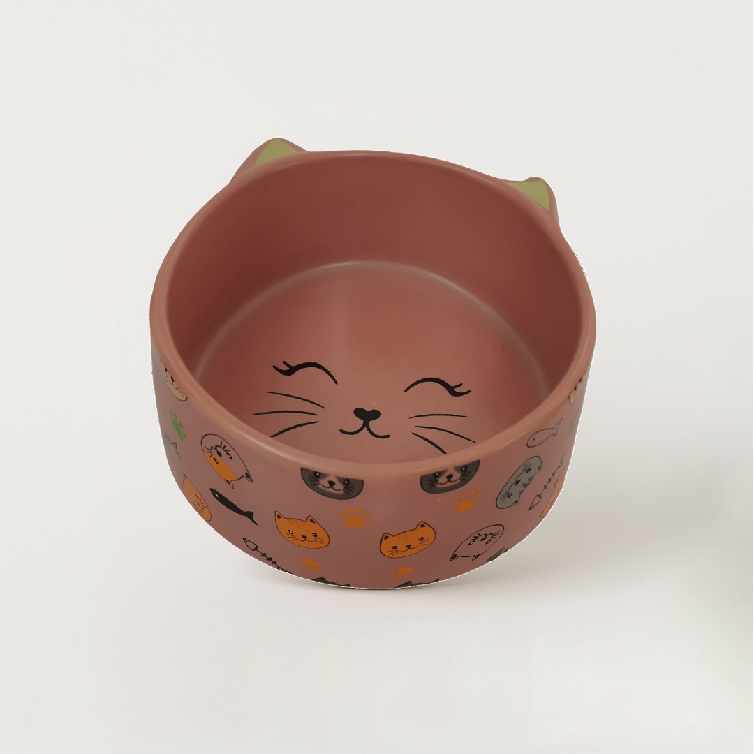 Petcocious 5 Inch Kate Cat Bowl Pink - (Set of 2)