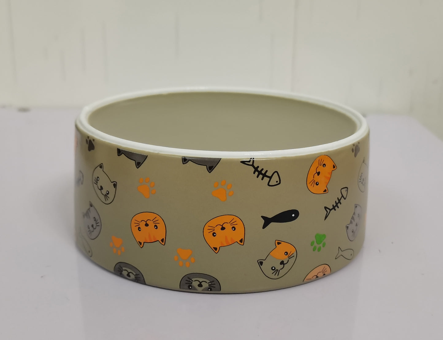 Petcocious 5 Inch Kate Cat Bowl Gray  - (Set of 2)