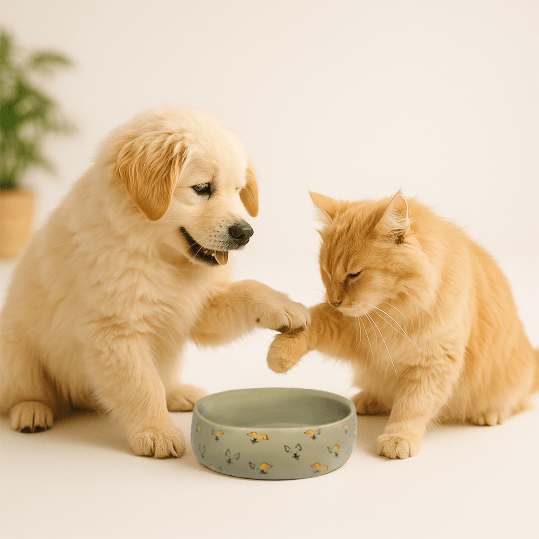 Petcocious 5 Inch Javi Pet Bowl Gray - (Set of 2)