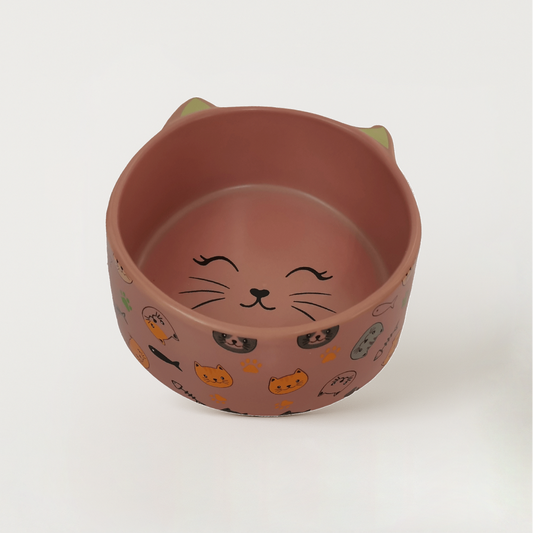 Petcocious 5 Inch Kate Cat Bowl Pink  - (Set of 2)