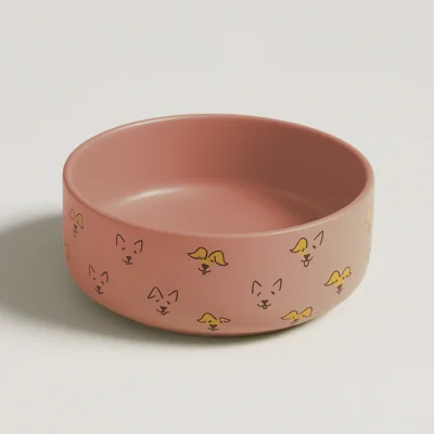 Petcocious 5 Inch Javi Pet Bowl Pink - (Set of 2)