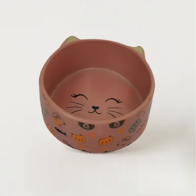 Petcocious 5 Inch Kate Cat Bowl Pink - (Set of 2)